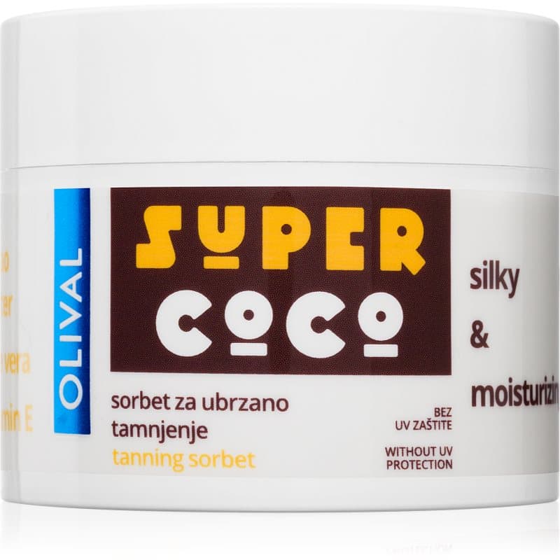 SUPER Coco nawilżający sorbet do ciała przyspieszające opalanie