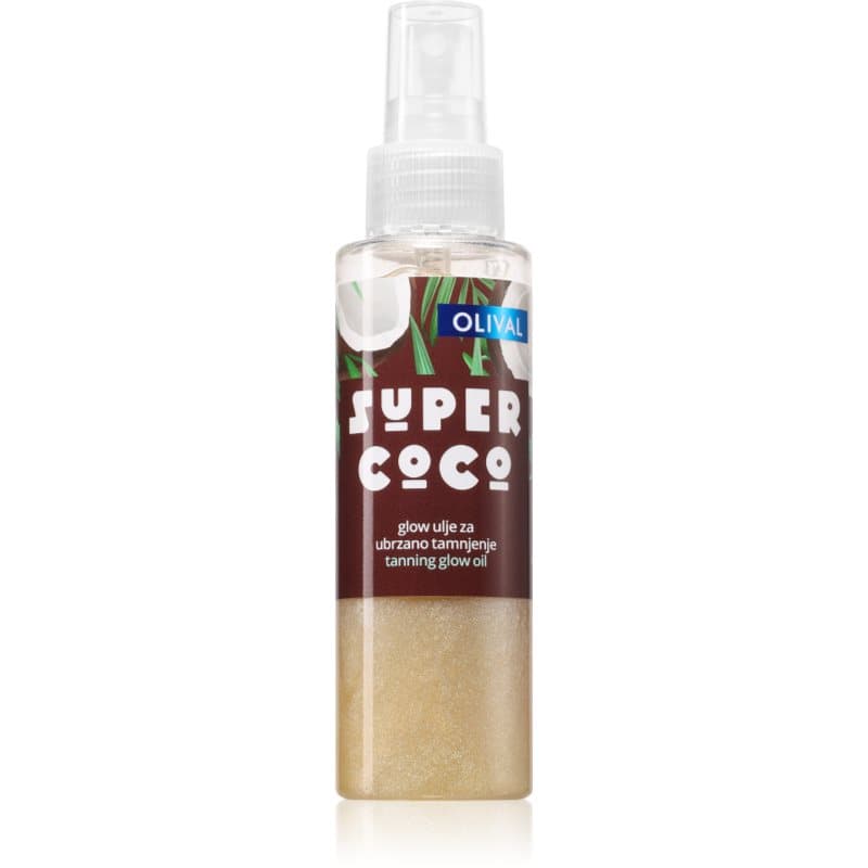 SUPER Coco olejek do opalania z brokatem