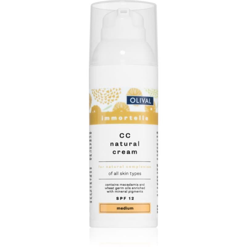 Immortelle Natural nawilżający krem CC SPF 12 odcień
