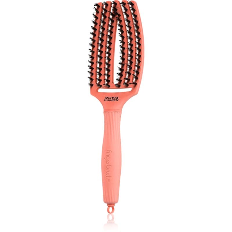 Fingerbrush Boar & Nylon szczotka do włosów z nylonowymi włóknami i włosiem dzika Radiant Peach