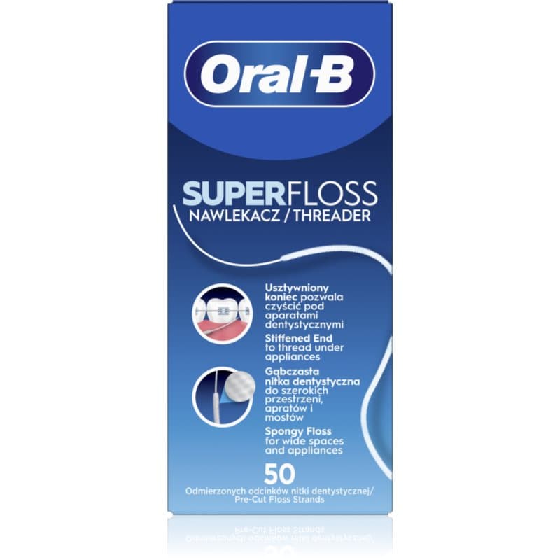 Super Floss nić dentystyczna do aparatu ortodontycznego oraz implantów