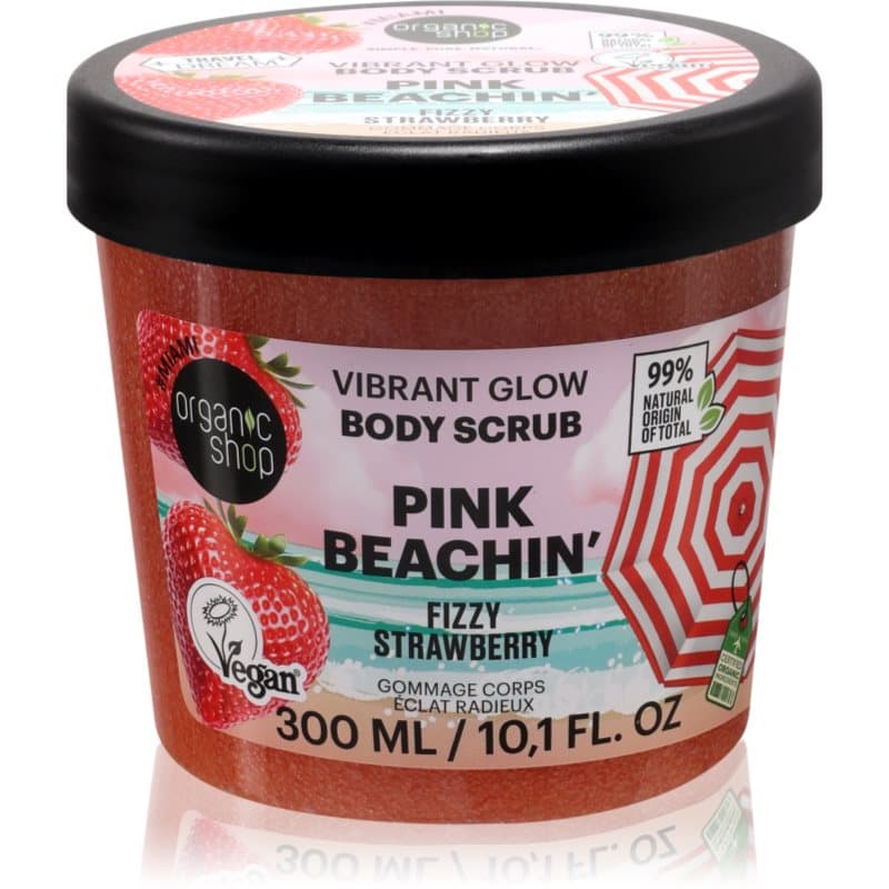 Body Scrub Pink Beachin' rozjaśniający peeling do ciała zapachy Fizzy Strawberry