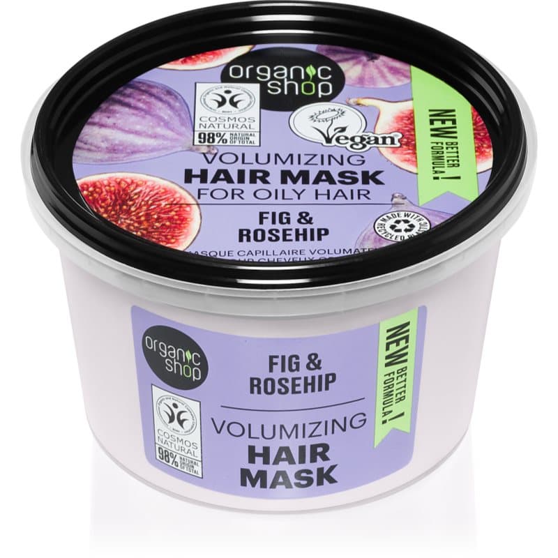 Organic Fig & Rosehip maseczka pielęgnująca do nabłyszczania i zmiękczania włosów