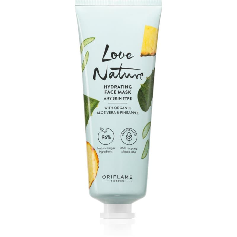 Love Nature Organic Aloe Vera & Pineapple maseczka nawilżająca do twarzy