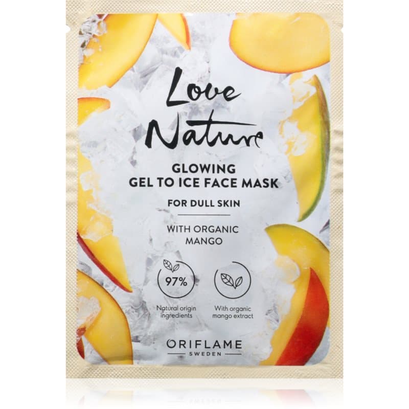 Love Nature Gel To Ice Organic Mango rozjaśniająca maseczka do twarzy