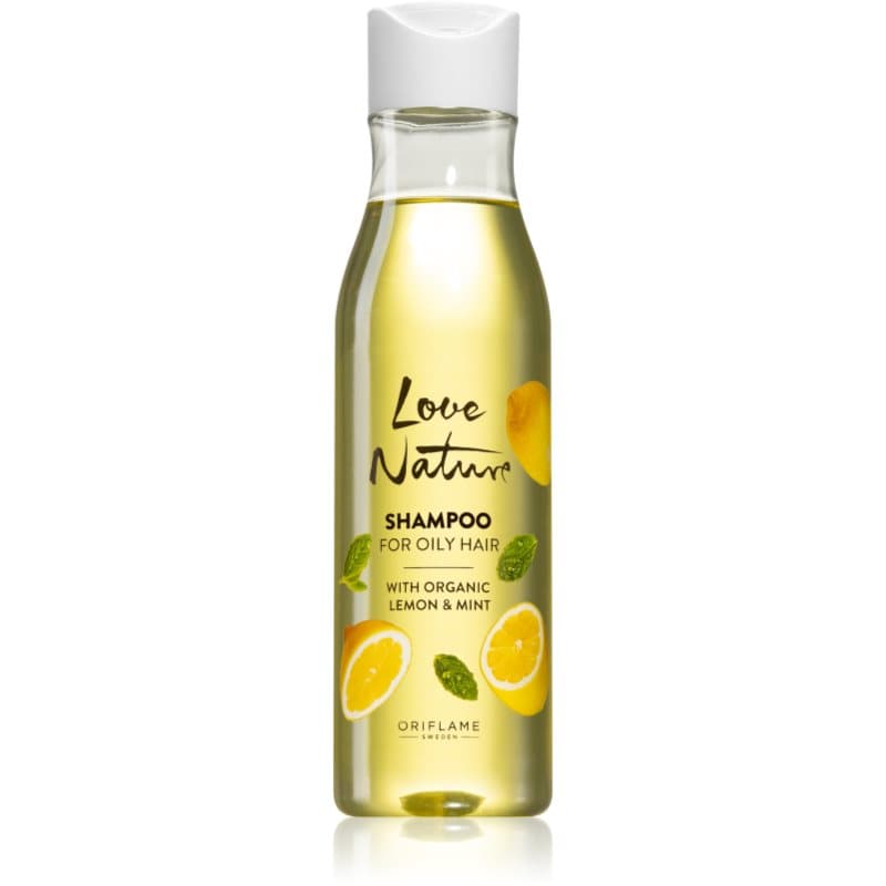 Love Nature Organic Lemon & Mint szampon głęboko oczyszczający do włosów przetłuszczających