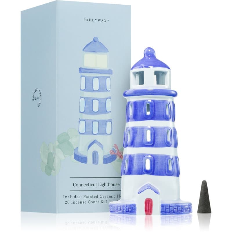 Painted Ceramic House Connecticut Lighthouse zestaw upominkowy