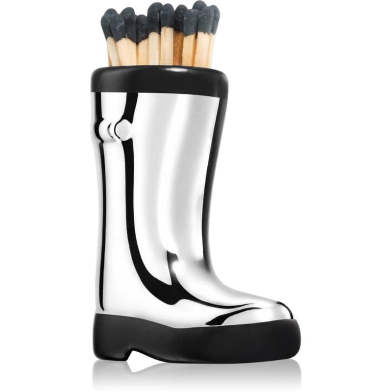 Cowboy Boot Match Holder zapałki Chrome Metallic