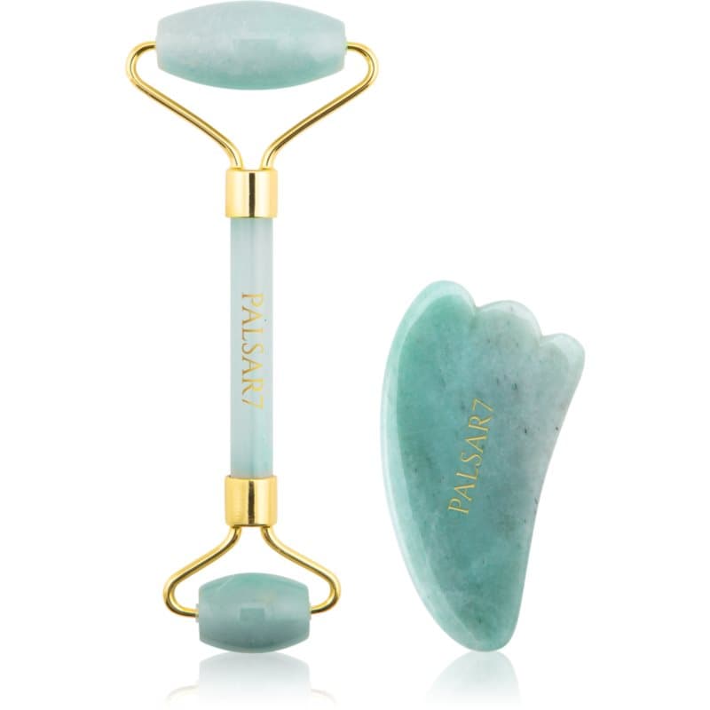 Massage Roller and Guasha Jade wałek do masażu twarzy i akcesorium do masażu