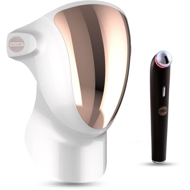 Exclusive Set Professional LED Mask & Galvanic Iron zestaw w korzystnej cenie White/Gold