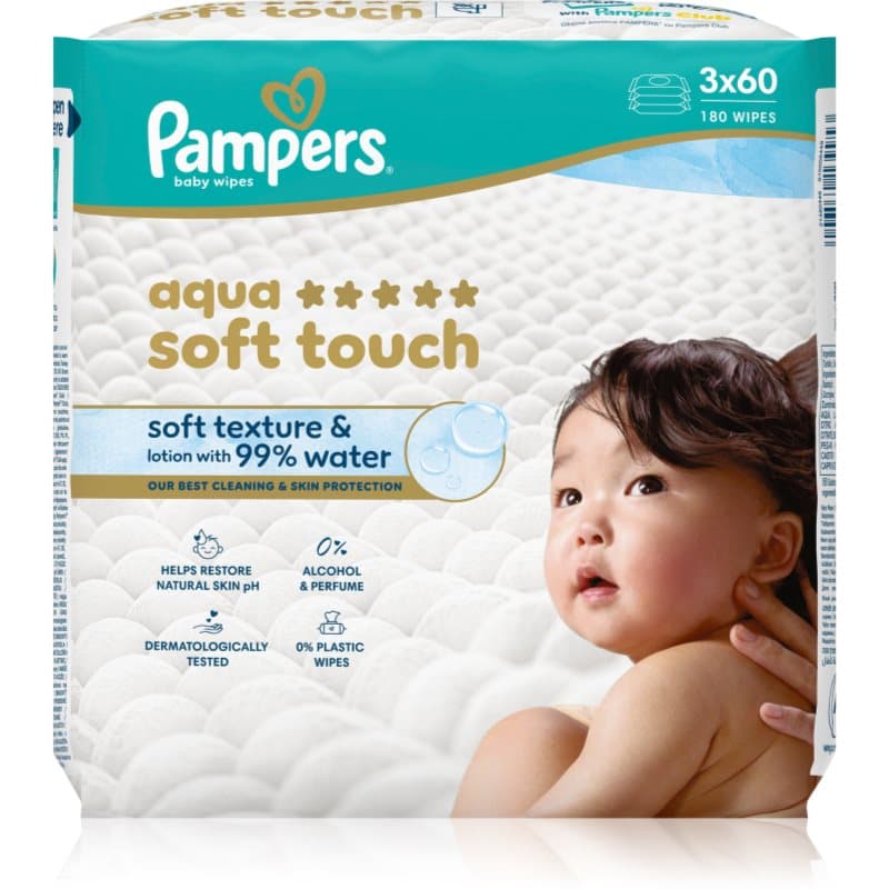 Aqua Soft Touch nawilżane chusteczki oczyszczające dla dzieci