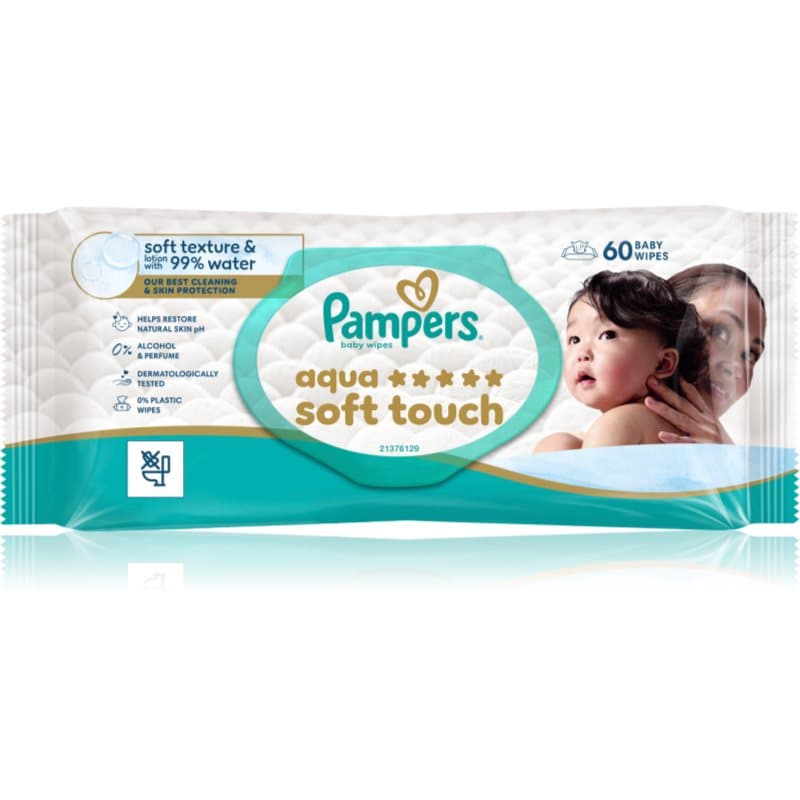 Aqua Soft Touch nawilżane chusteczki oczyszczające dla dzieci