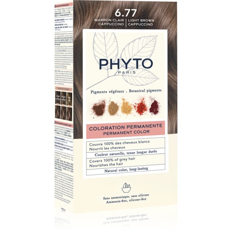 Phyto Color farba do włosów bez amoniaku odcień 6.77 Light Brown Capuccino