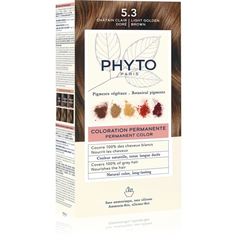 Phyto Color farba do włosów bez amoniaku odcień 5.3 Light Golden Brown