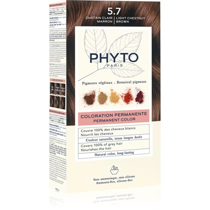Phyto Color farba do włosów bez amoniaku odcień 5.7 Light Chestnut Brown
