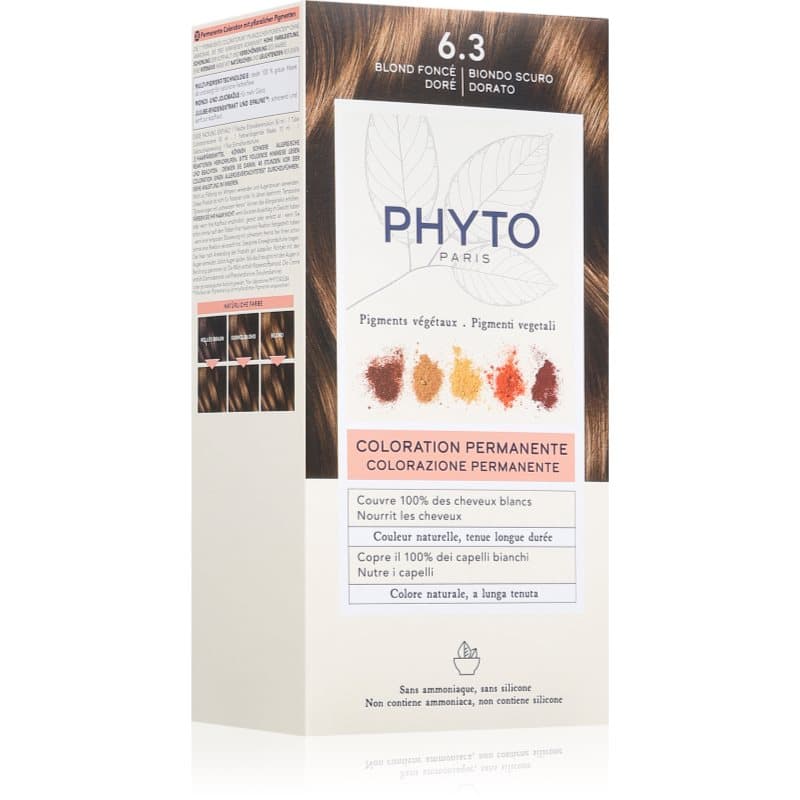 Phyto Color farba do włosów bez amoniaku odcień 6.3 Dark Golden Blonde