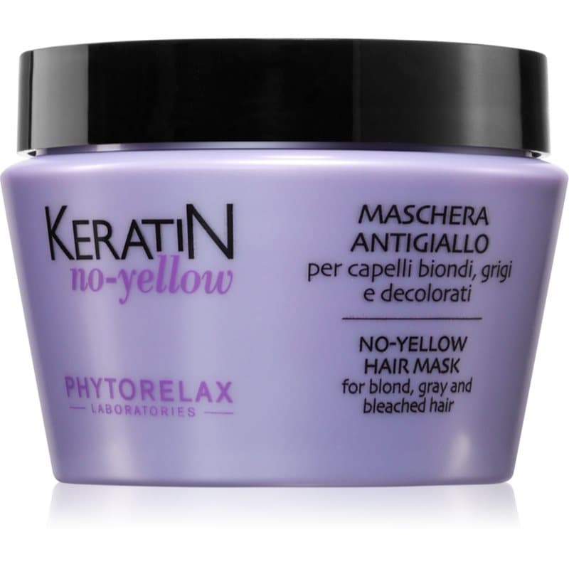 Keratin No-Yellow maska przeciw żółtym tonom do blond i siwych włosów