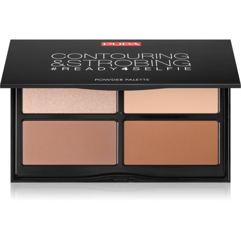 #READY4SELFIE Contouring & Strobing paletka do konturowania twarzy z rozświetlaczem odcień 003 Dark Skin