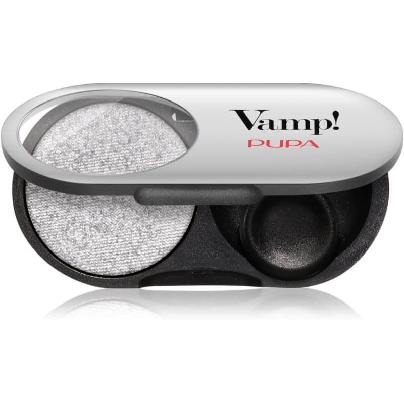 Vamp! Radiant Baked Eyeshadow długotrwałe, błyszczące cienie do powiek odcień 302 Pure Silver - METALLIC