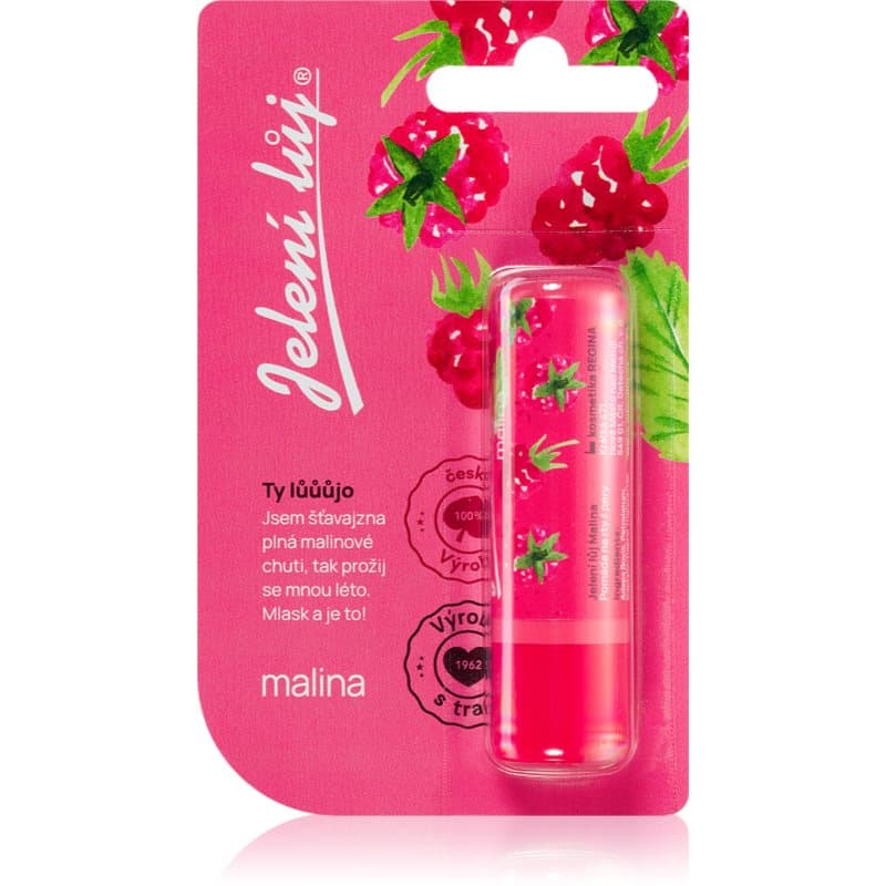 Jelení lůj Raspberry balsam do ust o zapachu malin