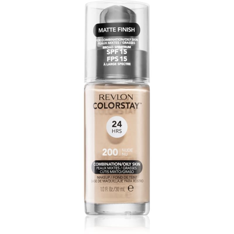 ColorStay™ SPF 15 długotrwały podkład matujący do skóry tłustej i mieszanej odcień 200 Nude