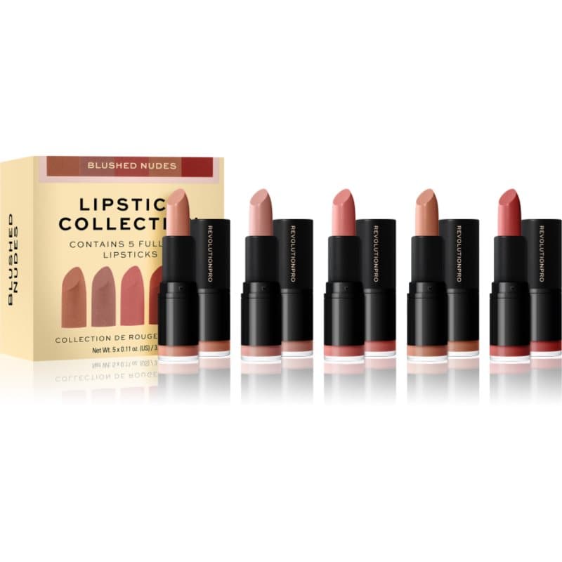 Lipstick Collection aksamitna szminka zestaw upominkowy odcień Blushed Nudes