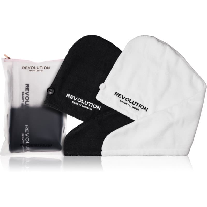 Microfibre Hair Wraps ręcznik do włosów odcień Black/White