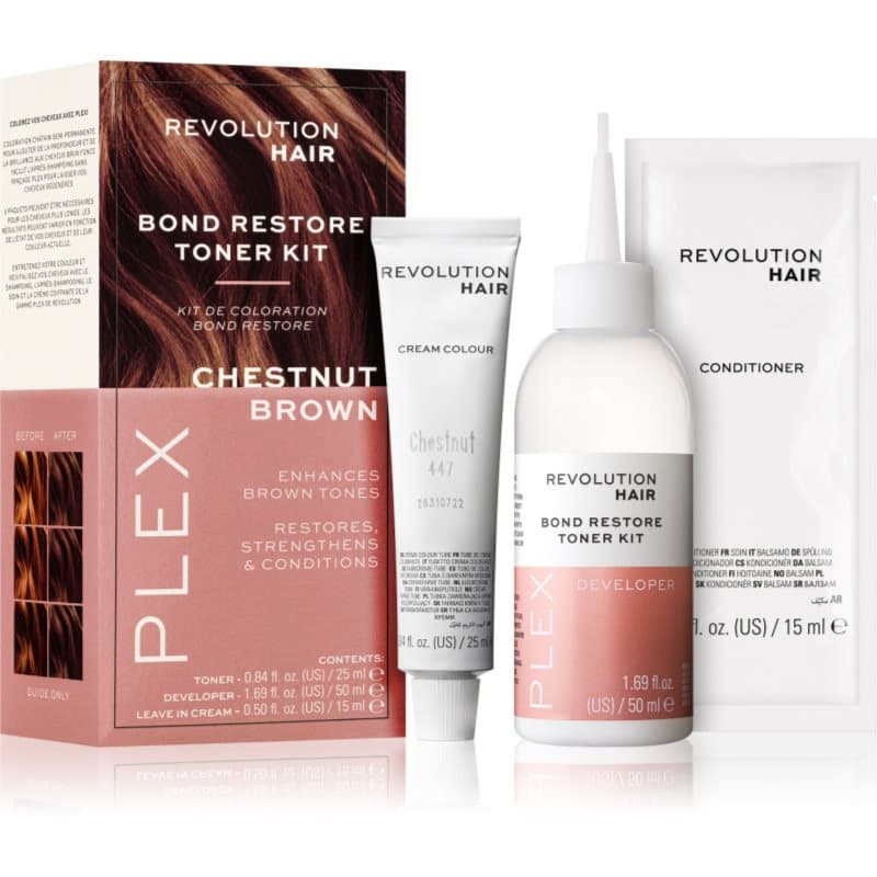 Plex Bond Restore Kit zestaw dla podkreślenia koloru włosów odcień Chestnut Brown