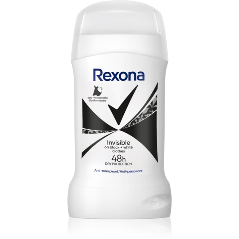 Invisible Black and White antyperspirant w sztyfcie przeciwko białym i żółtym śladom