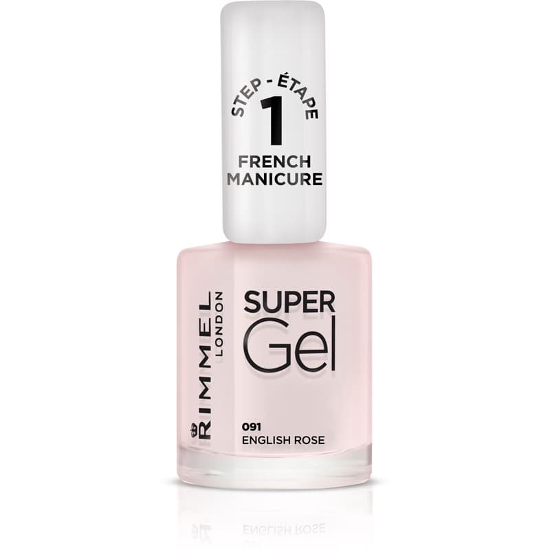 Rimmel Super Gel Step 1 lakier do francuskiego manicure odcień 091 English Rose
