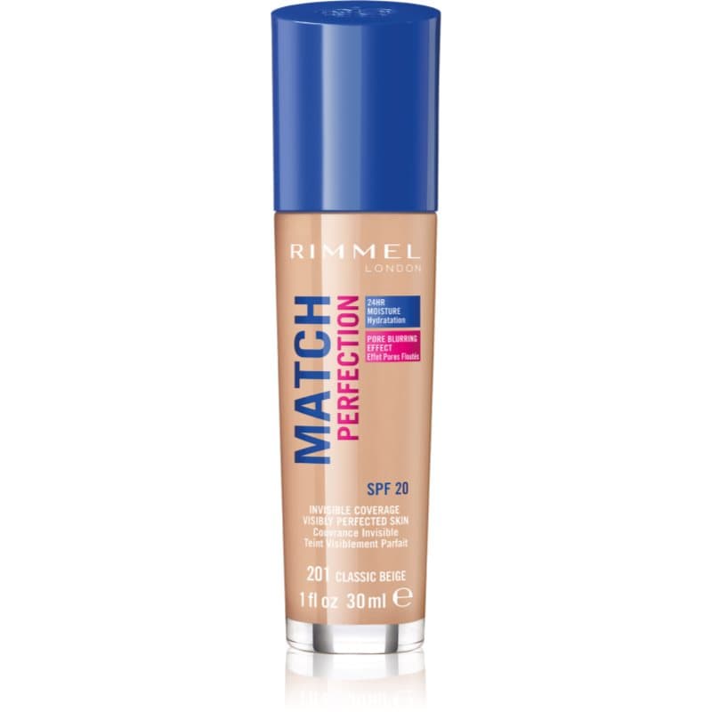 Rimmel Match Perfection podkład w płynie SPF 20 odcień 201 Classic Beige