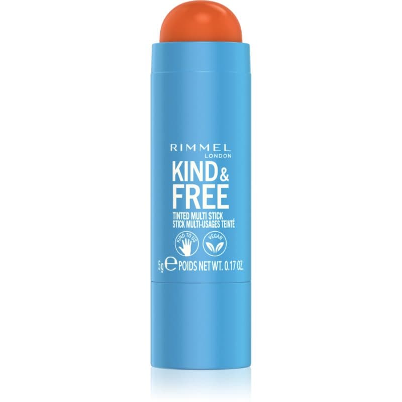 Rimmel Kind & Free wielofunkcyjny kosmetyk do makijażu oczu, ust i twarzy odcień 004 Tangerine Dream