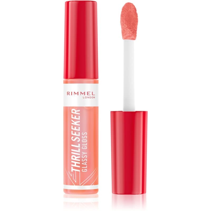 Rimmel Thrill Seeker Glassy Gloss błyszczyk do ust nadający objętość odcień 250 Peachy Vibes