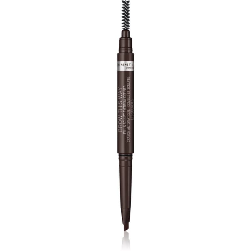 Rimmel Brow This Way kredka do brwi ze szczoteczką 2 w 1 odcień 003 Dark Brown
