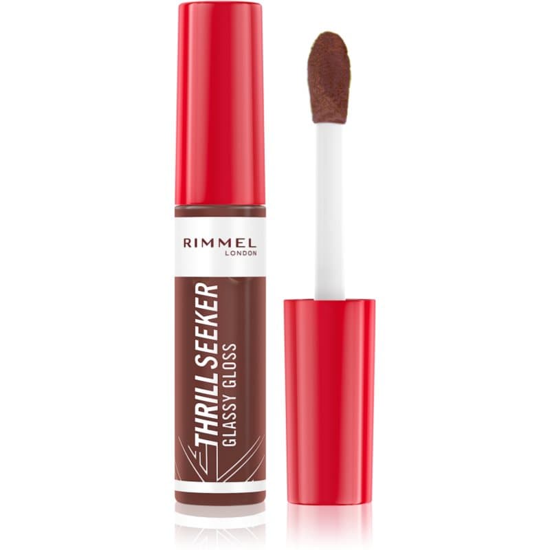 Rimmel Thrill Seeker Glassy Gloss błyszczyk do ust nadający objętość odcień 800 Chocolate Glaze