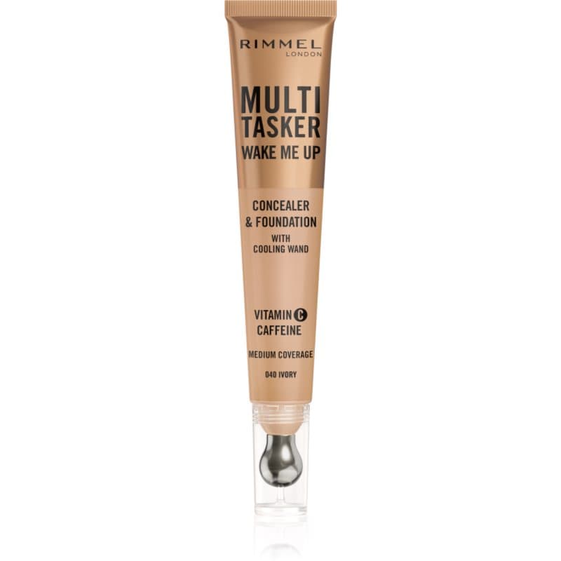 Rimmel Multi-Tasker Wake Me Up podkład i korektor z efektem rozświetlającym odcień 40 Ivory