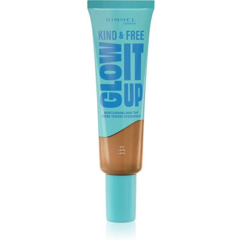 Rimmel Kind & Free Glow It Up lekki podkład nawilżający odcień 410 Latte