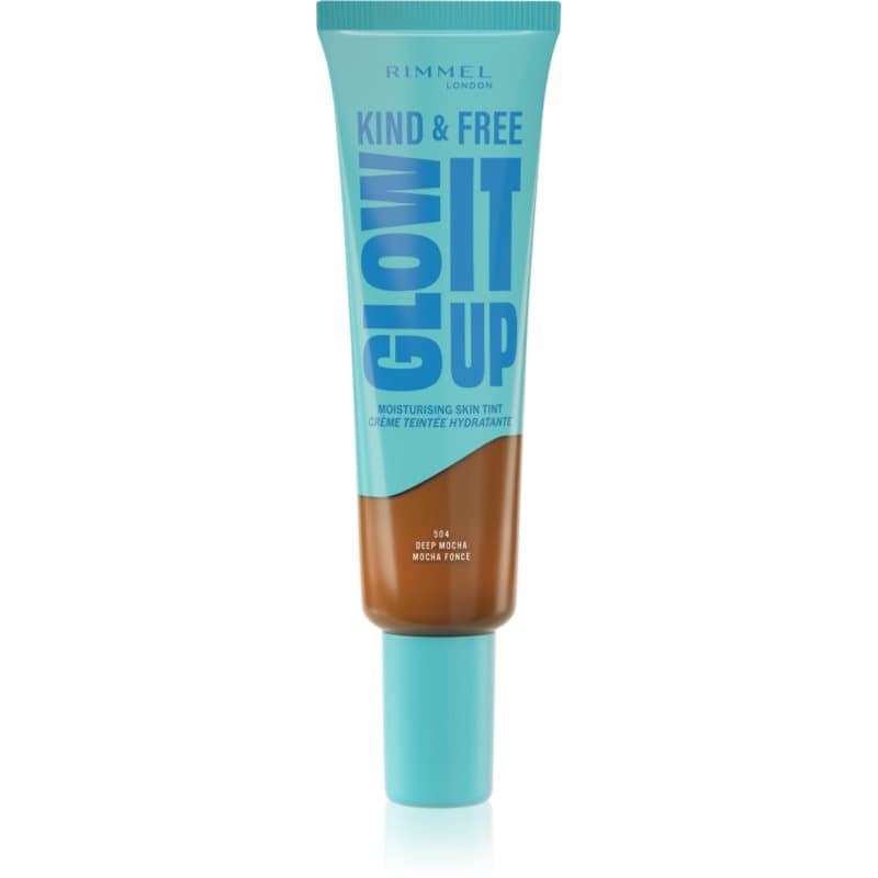Rimmel Kind & Free Glow It Up lekki podkład nawilżający odcień 504 Deep Mocha