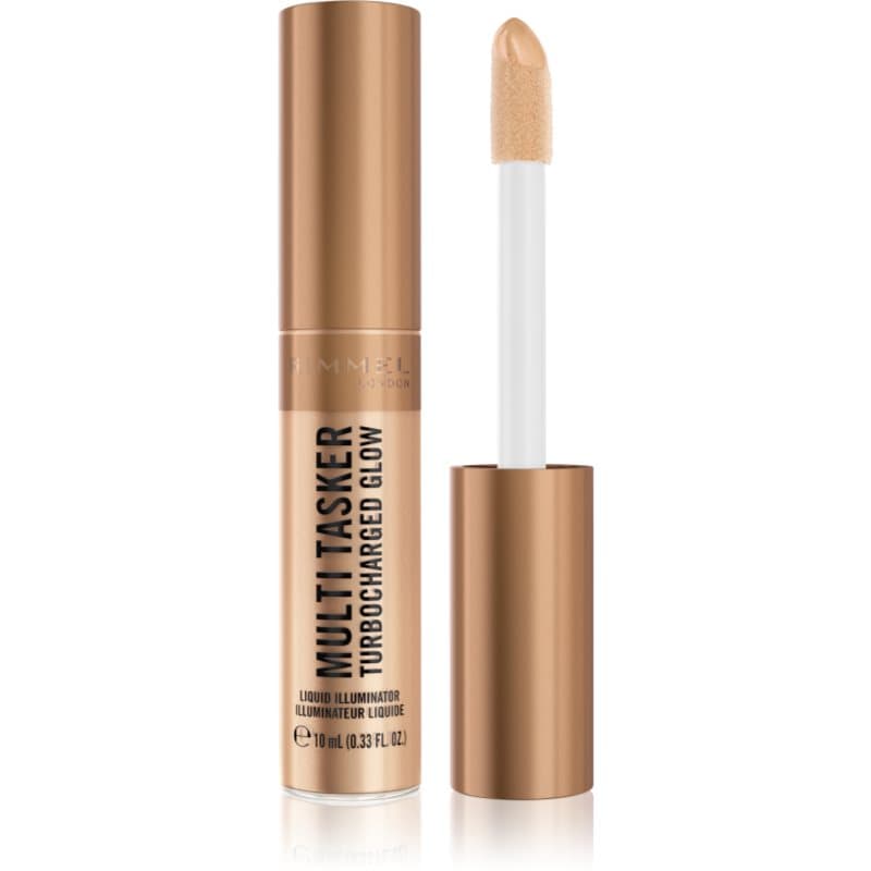 Rimmel Multi-Tasker Turbocharged Glow płynny rozjaśniacz odcień 008 It's Giving Bronze