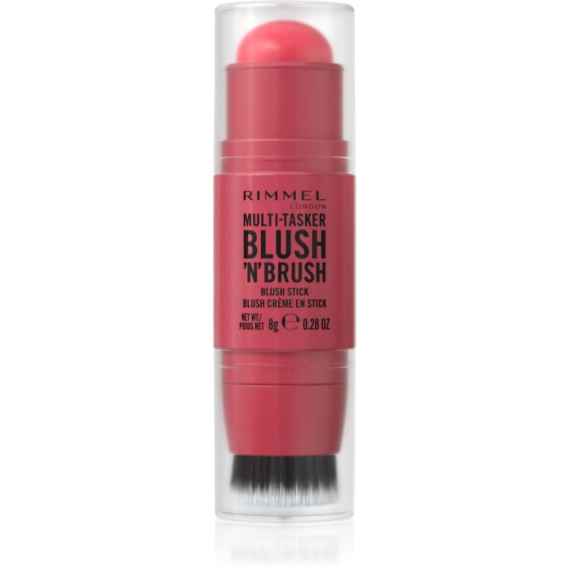 Rimmel Multi-Tasker Blush'N'brush róż do policzków w sztyfcie z pędzelkiem odcień 150 Cherry On Point