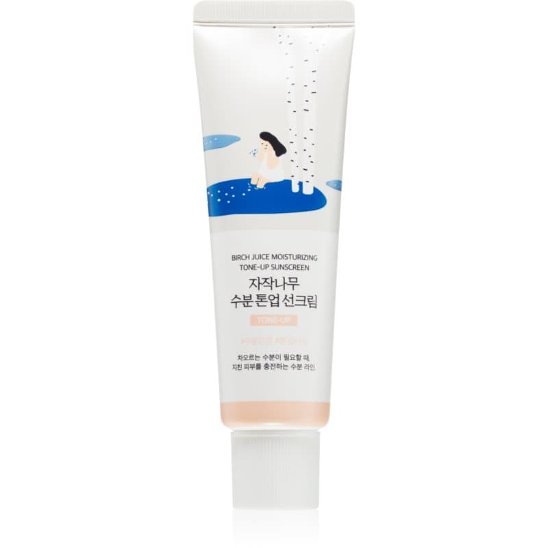 Birch Juice Tone-up Sunscreen fluid tonujący do opalania do rozjaśnienia i nawilżenia SPF 50+