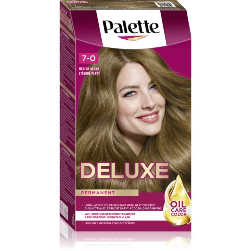 Palette Deluxe trwała farba do włosów odcień 7-0 Medium Blonde