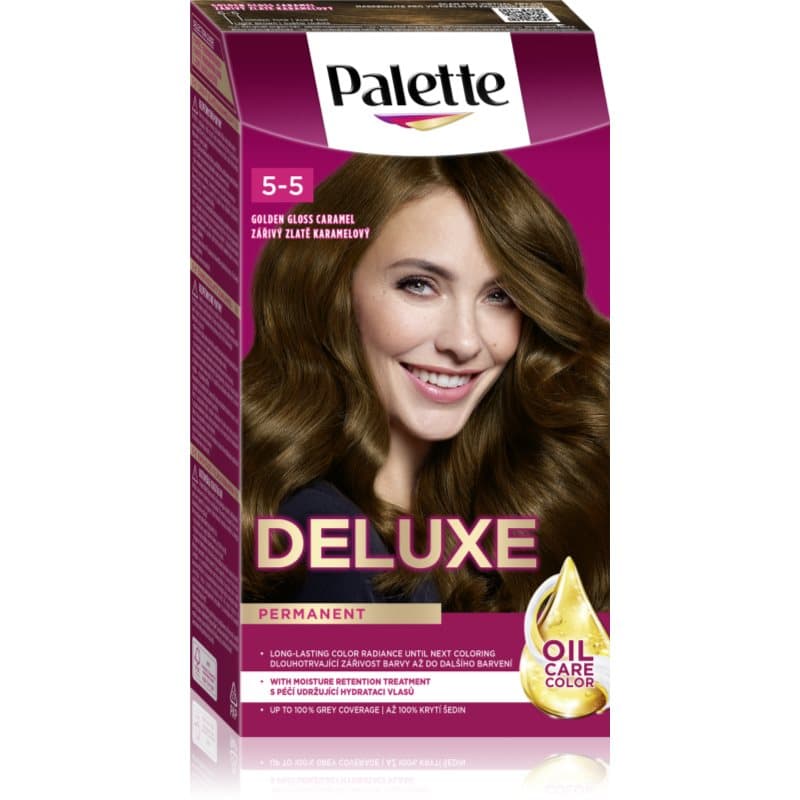 Palette Deluxe trwała farba do włosów odcień 5-5 Golden Gloss Caramel