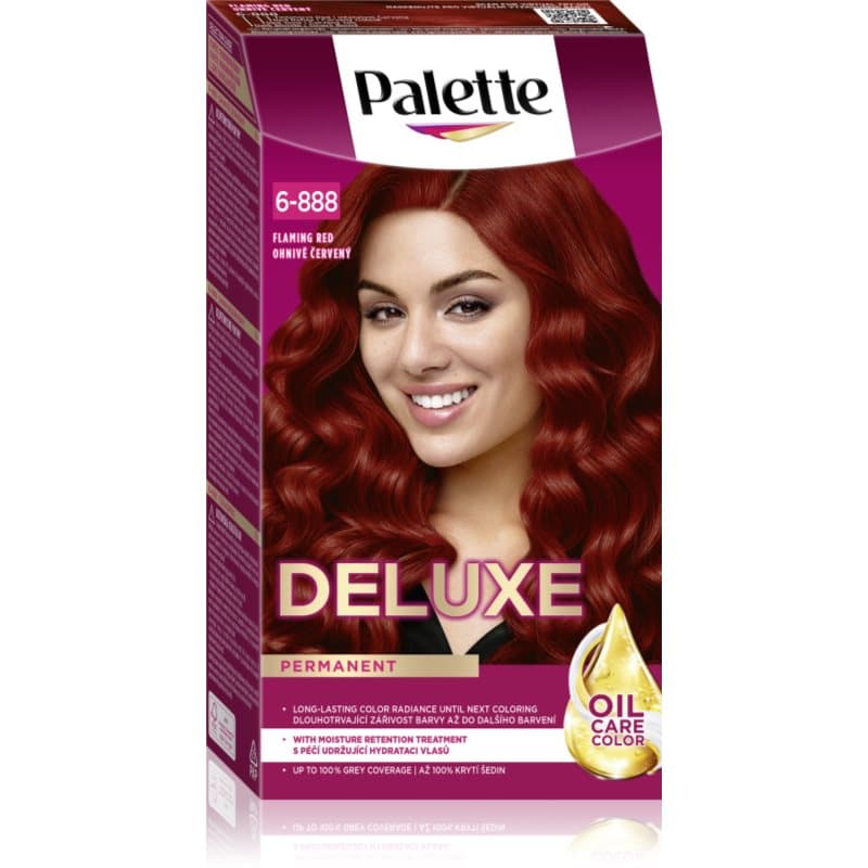 Palette Deluxe trwała farba do włosów odcień 6-888 Flaming Red