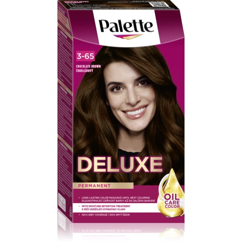 Palette Deluxe trwała farba do włosów odcień 3-65 Chocolate Brown