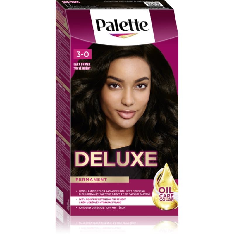 Palette Deluxe trwała farba do włosów odcień 3-0 Dark Brown