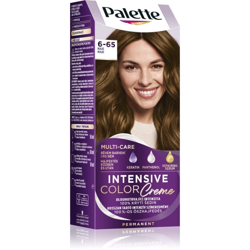 Palette Intensive Color Creme trwała farba do włosów odcień 6-65 (W5) Nougat