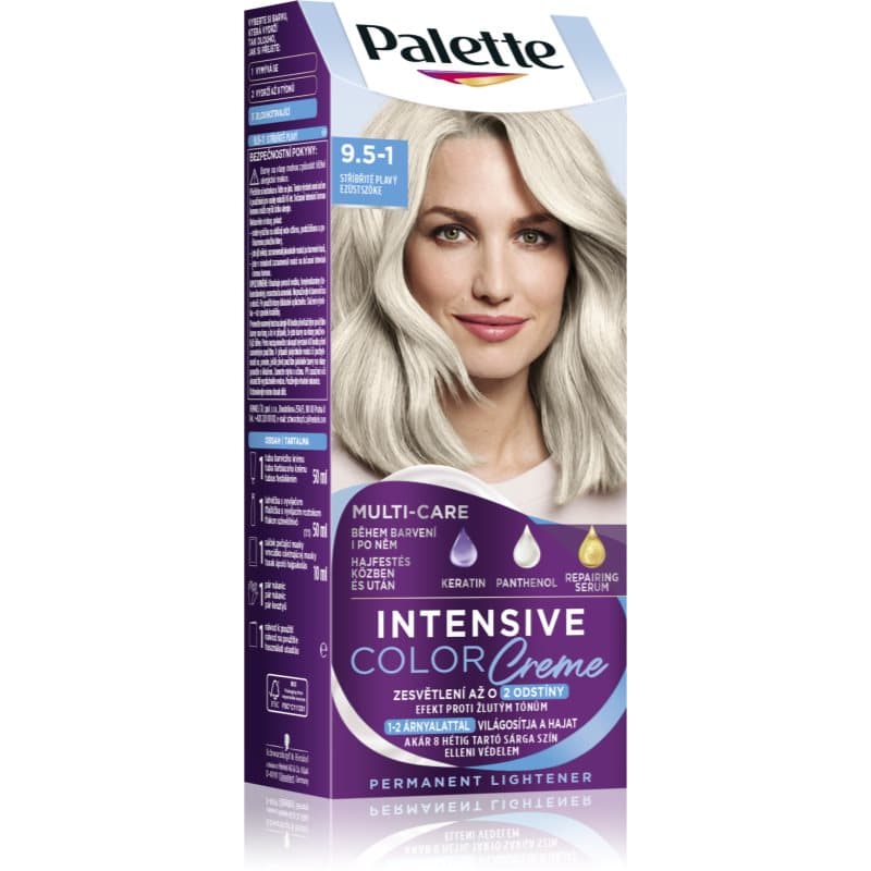 Palette Intensive Color Creme trwała farba do włosów odcień (C9) 9.5-1 Silver Blond