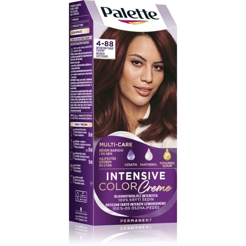 Palette Intensive Color Creme trwała farba do włosów odcień 4-88 (RF3) Intensive Dark Red