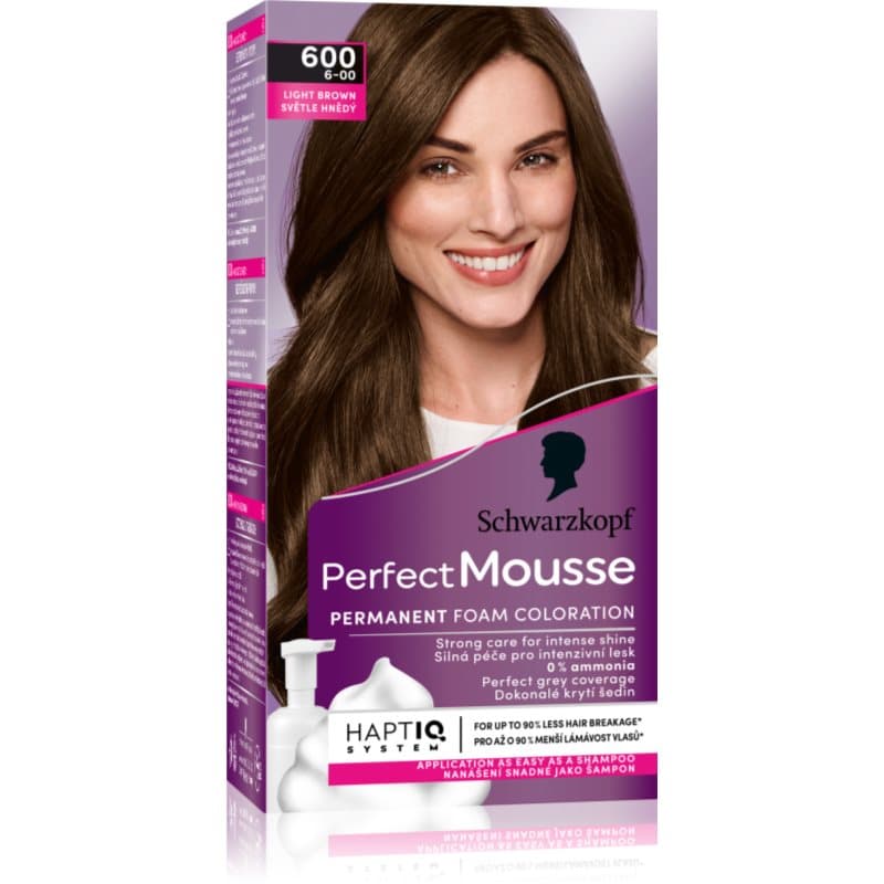 Perfect Mousse trwała farba do włosów odcień 600 Light brown